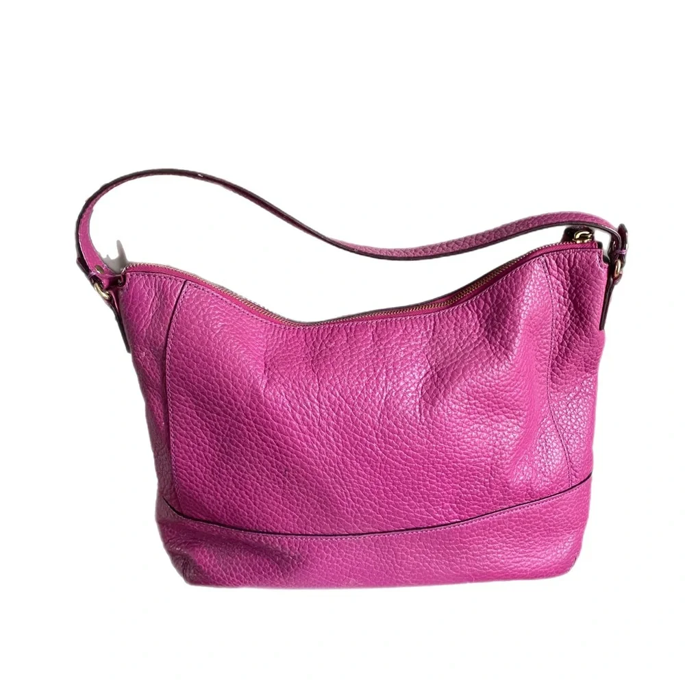 Kate Spade Fuchsia Pebble Leather Hobo Bag. - Picture 3 of 12